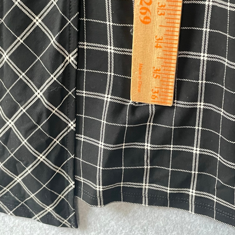 J. Jill Wearever Collection Plaid Dress Large Black White - Picture 7 of 10